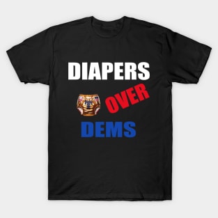 Funny Real Men Wear Diapers Trump 2024 T-Shirt